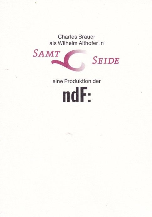 Autogramm TV | ZDF | Charles BRAUER | 2000er "Samt Und Seide" (Portrait Color ndF)