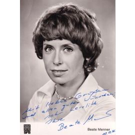 Autogramm TV | SFB | Beate MENNER | 1970er (Portrait SW) Eckert