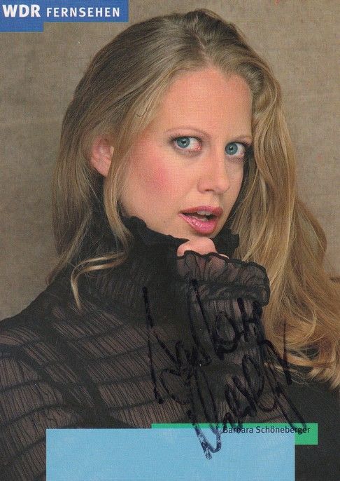 Autogramm TV | WDR | Barbara SCHÖNEBERGER | 2000er "Blondes Gift" (Portrait Color) Fürst