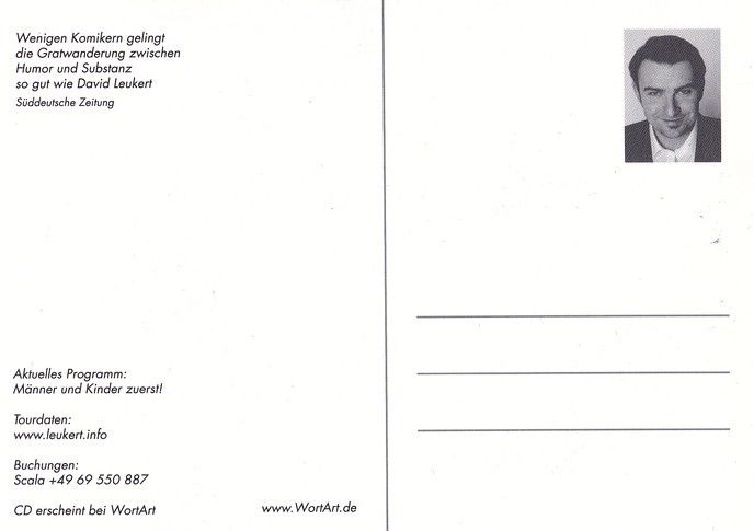 Autogramm Comedy | David LEUKERT | 2008 "Männer Und Kinder Zuerst"