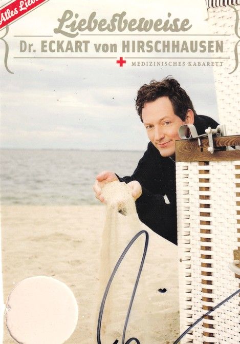 Autogramm Comedy | Dr. Eckart VON HIRSCHHAUSEN | 2009 "Liebesbeweise" 2