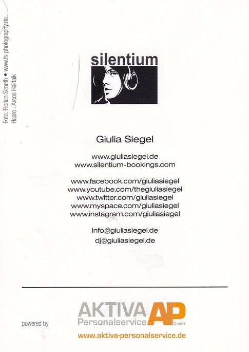 Autogramm Model | Giulia SIEGEL | 2010er (Portrait Color) Silentium SEXY 4