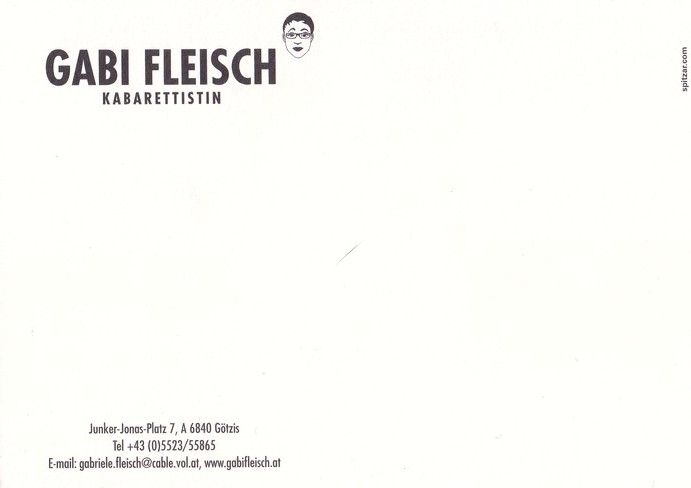Autogramm Kabarett | Gabi FLEISCH | 2010er (Collage Color)