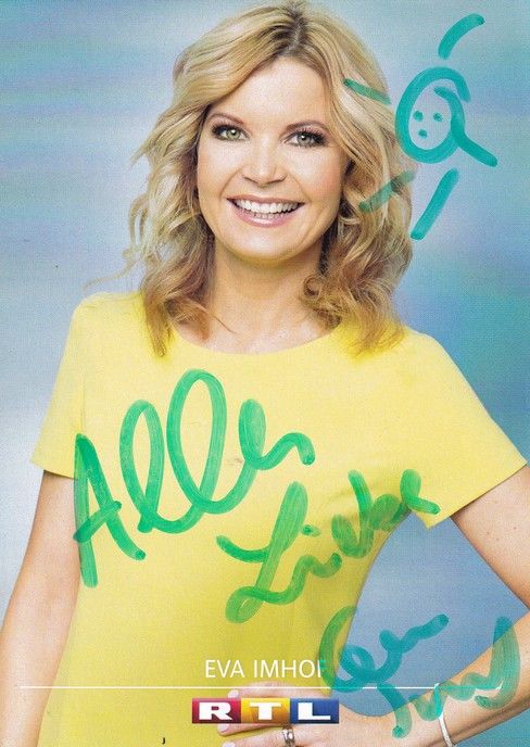 Autogramm TV | RTL | Eva IMHOF | 2010er (Portrait Color) Schmidt