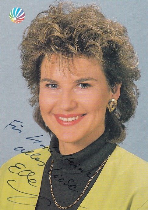 Autogramm TV | SAT1 | Elke SCHNEIDERBANGER | 1990er (Portrait Color) 