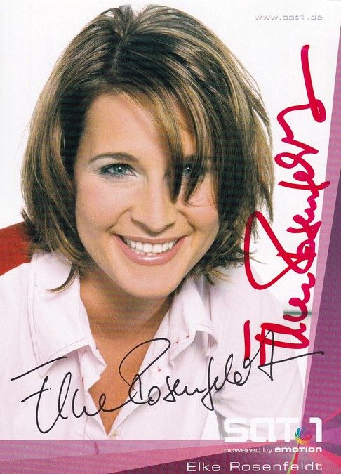Autogramm TV | SAT1 | Elke ROSENFELDT | 2000er "Planetopia" (Cholet)
