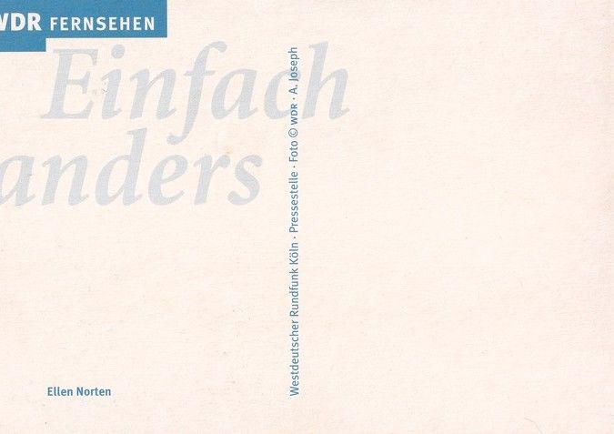 Autogramm TV | WDR | Ellen NORTEN | 1990er (Portrait Color) Joseph