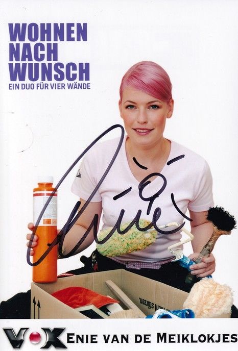 Autogramm TV | VOX | Enie VAN DE MEIKLOKJES | 2000er "Wohnen Nach Wunsch"