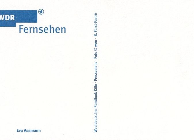 Autogramm TV | WDR | Eva ASSMANN | 2000er (Portrait Color) Fürst