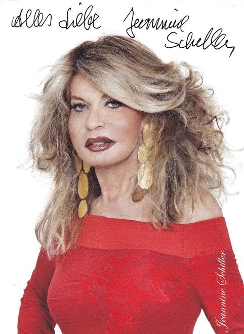 Autogramm Model | Jeannine SCHILLER | 2000er (Portrait Color)