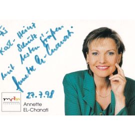 Autogramm TV | MDR | Annette EL-CHANATI | 1990er (Portrait Color) 