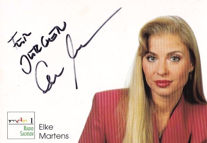 Autogramm Radio | MDR1 Sachsen | Elke MARTENS | 2000er (Portrait Color)