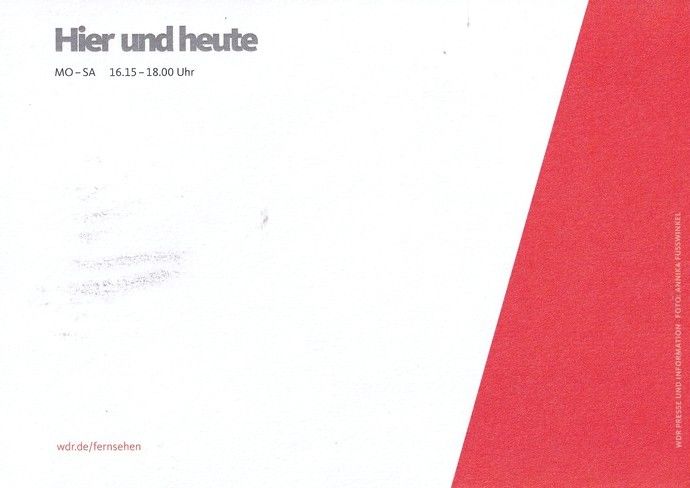Autogramm TV | WDR | Anne WILLMES | 2010er "Hier Und Heute" (Fusswinkel)