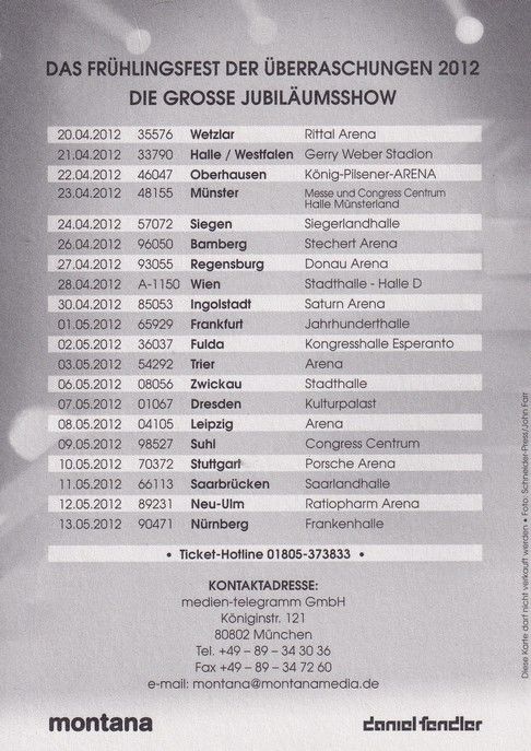 Autogramm Schlager | Claudia PLETZ | 2012 (Konzert Color) Tour