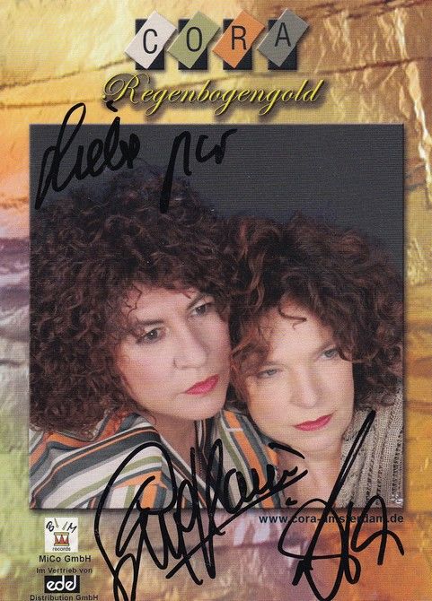 Autogramme Pop | CORA | 2009 "Regenbogengold" (Portrait Color BM)