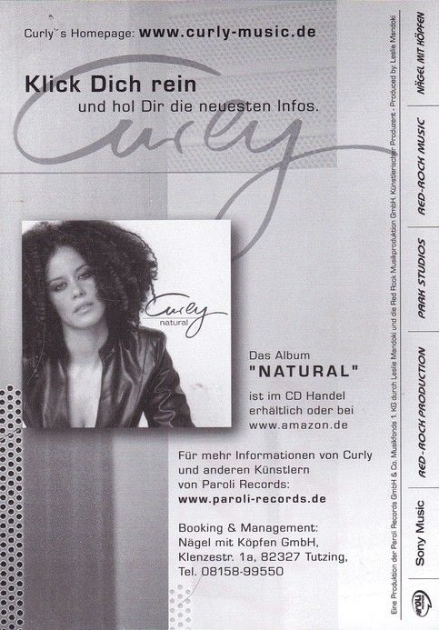 Autogramm Pop | CURLY | 2006 "Natural" (Portrait Color) 2