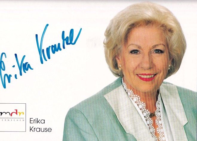 Autogramm TV | MDR | Erika KRAUSE | 1990er "Einfach Genial" (Portrait Color)