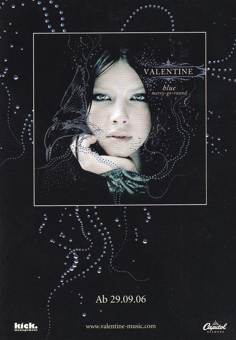 Autogramm Pop | VALENTINE | 2006 "Blue Merry-Go-Round" (Portrait SW) Capitol