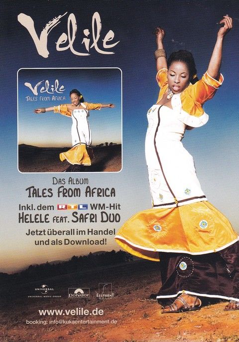 Autogramm Musical / Pop | VELILE | 2010 "Tales From Africa" (Portrait Color) Polydor