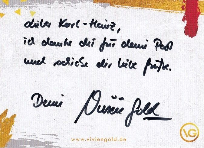 Autogramm Schlager | Vivien GOLD | 2021 (Portrait SW)