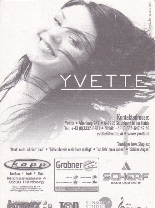 Autogramm Schlager | YVETTE | 2000er (Portrait Color) 