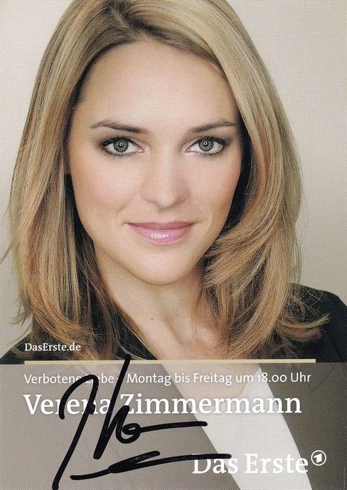 Autogramm TV | ARD | Verena ZIMMERMANN | 2010er "Verbotene Liebe" (Portrait Color) Glitsch