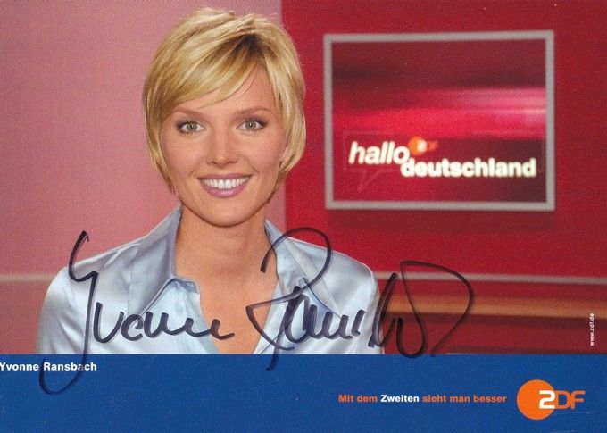 Autogramm TV | ZDF | Yvonne RANSBACH | 2000er "Hallo Deutschland" (Sauerbrei)