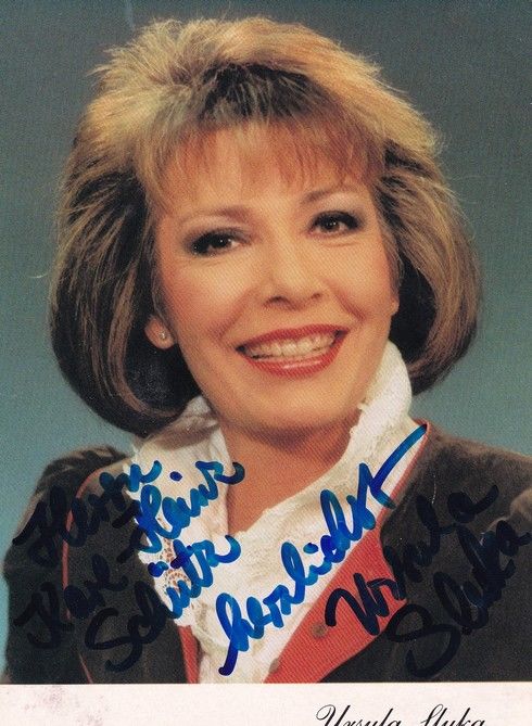 Autogramm TV | ARD | Ursula SLUKA | 1980er (Portrait Color) Sessner