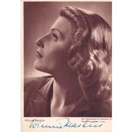 Autogramm Schauspieler | Winnie MARKUS | 1950er (Portrait SW) NDF Binz
