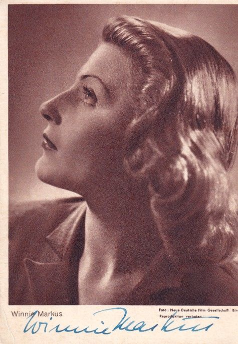 Autogramm Schauspieler | Winnie MARKUS | 1950er (Portrait SW) NDF Binz