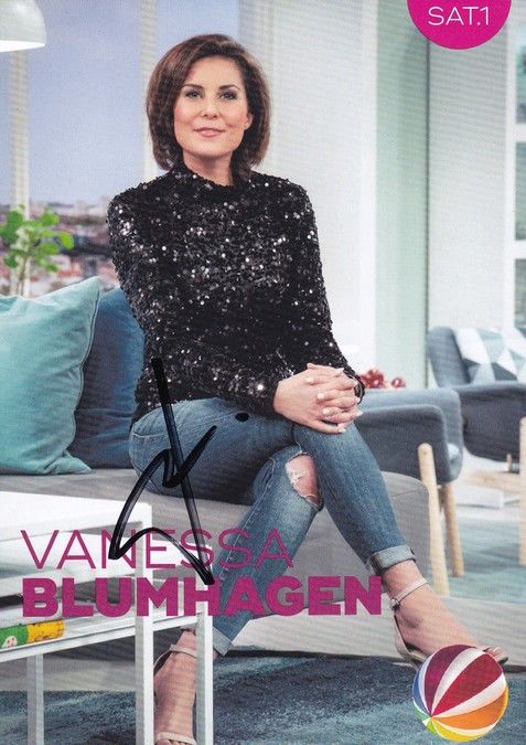 Autogramm TV | SAT1 | Vanessa BLUMHAGEN | 2010er (Portrait Color) Pflug