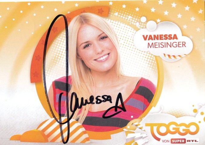 Autogramm TV | Super RTL | Vanessa MEISINGER | 2010er "Toggo" (Portrait Color)