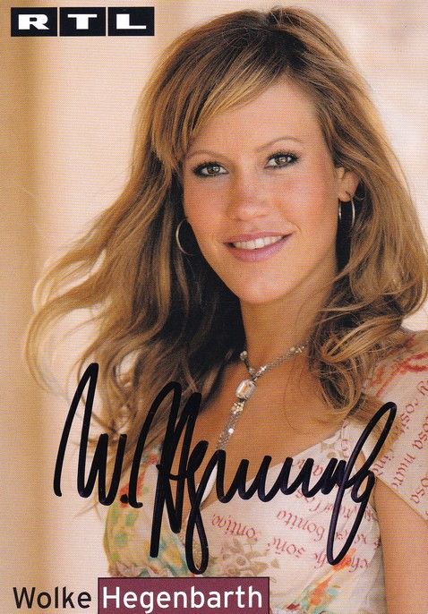 Autogramm TV | RTL | Wolke HEGENBARTH | 2000er (Portrait Color) Wischmeyer