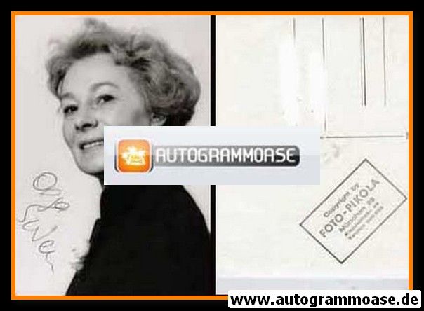 Autogramm Literatur | Olga SODEN | 1960er (Portrait SW)