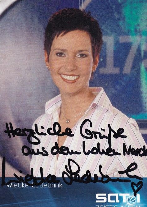 Autogramm TV | SAT1 | Wiebke LEDEBRINK | 2010er "17:30 Live" (Marcinkowski)