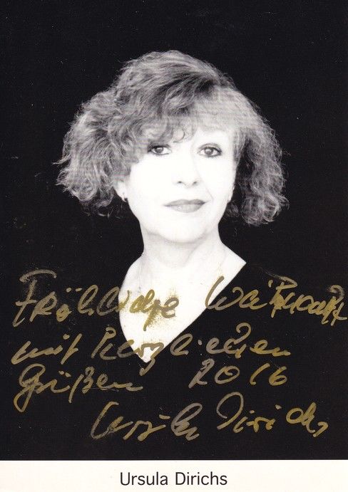 Autogramm Schauspieler | Ursula DIRICHS | 1990er (Portrait SW)
