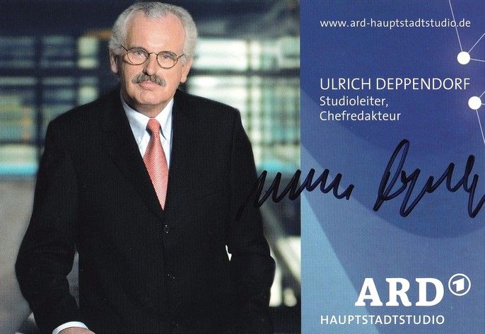 Autogramm TV | ARD | Ulrich DEPPENDORF | 2000er "Hauptstadtstudio" (Lippmann)