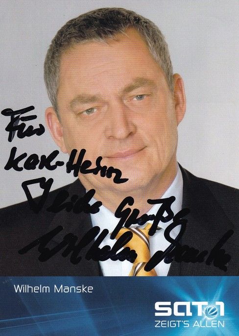 Autogramm TV | SAT1 | Wilhelm MANSKE | 2000er "Verliebt In Berlin" (Kowalski)