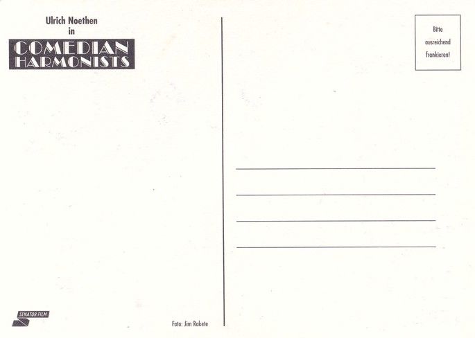 Autogramm Film | Ulrich NOETHEN | 1997 "Comedian Harmonists" (Portrait SW) Rakete