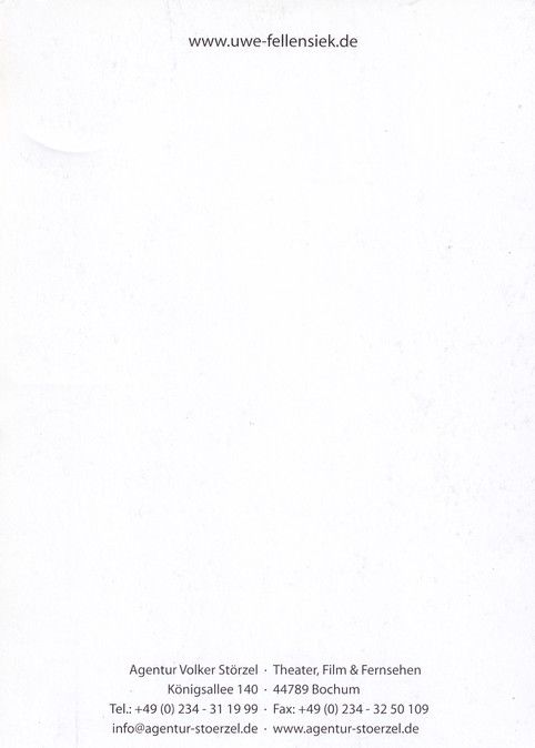 Autogramm Schauspieler | Uwe FELLENSIEK | 2000er (Portrait SW) Störzel