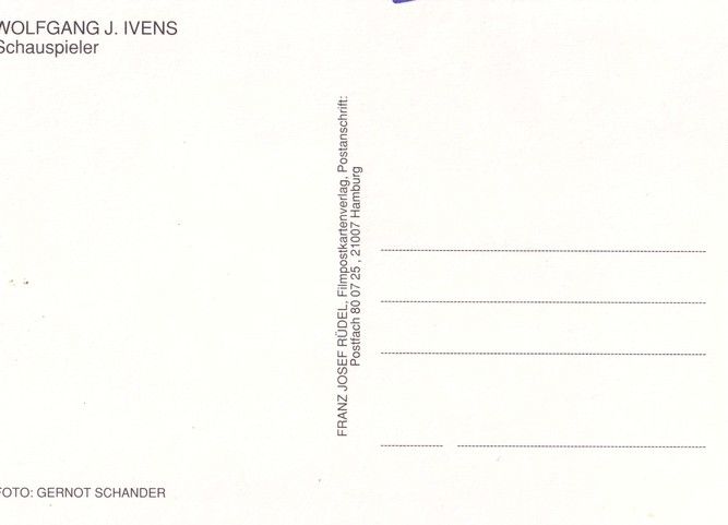 Autogramm Schauspieler | Wolfgang IVENS  | 2000er (Portrait Color Rüdel) Schander