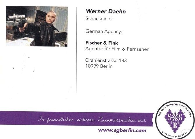 Autogramm Schauspieler | Werner DAEHN | 2010er (Portrait Color) SG Berlin
