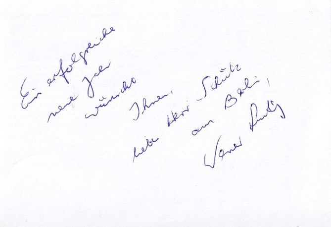 Autograph Schauspieler | Werner LUSTIG | 2000 "Der Bär"