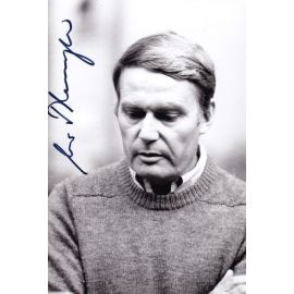 Autogramm Schauspieler | Lothar BLUMHAGEN | 1990er Foto (Portrait SW)