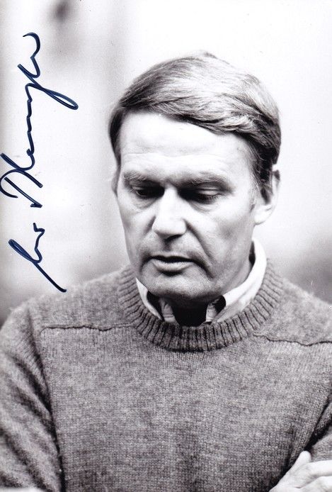 Autogramm Schauspieler | Lothar BLUMHAGEN | 1990er Foto (Portrait SW)