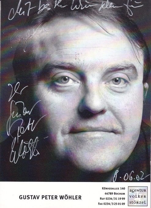 Autogramm Schauspieler | Gustav Peter WÖHLER | 2000er (Portrait SW) Störzel