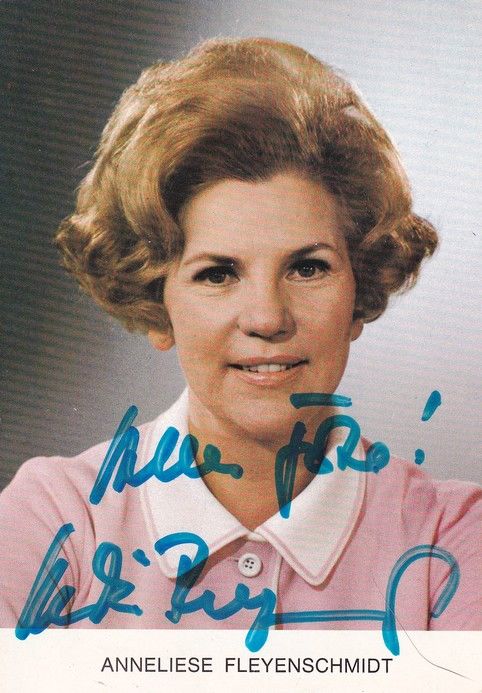Autogramm Schauspieler | Anneliese FLEYENSCHMIDT | 1970er (Portrait Color) Sessner