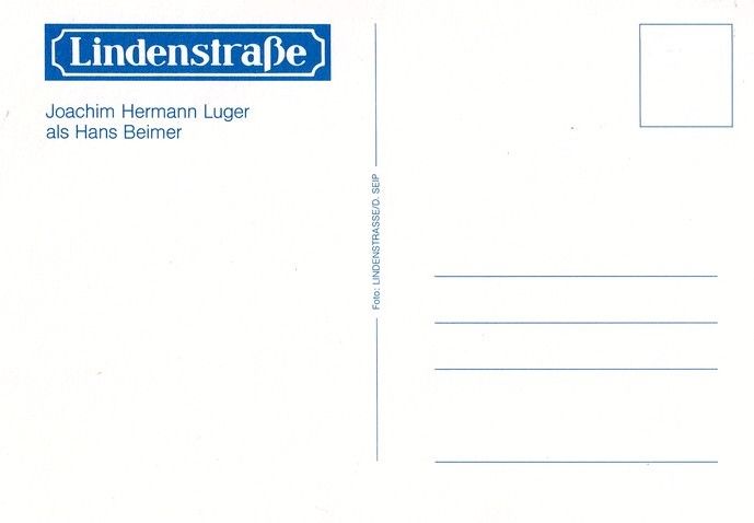 Autogramm TV | ARD | Joachim Hermann LUGER | 1990er "Lindenstrasse" (Seip) 2