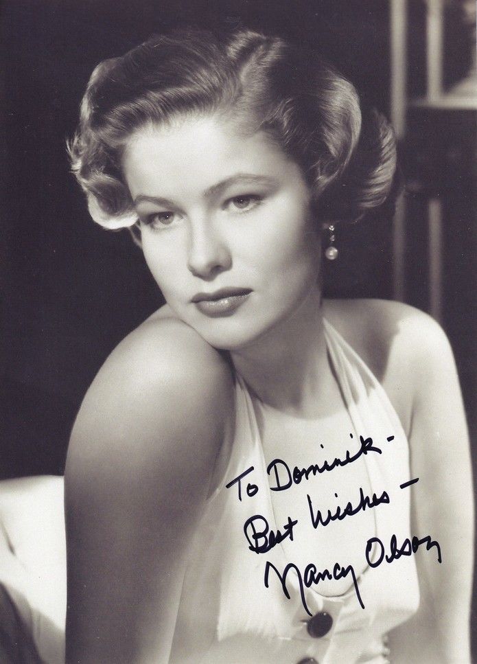 Autogramm Film (USA) | Nancy OLSON | 1950 "Sunset Boulevard" (Portrait SW XL) 2