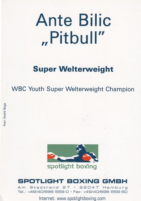 Autogramm Boxen | Ante BILIC | 2000er (Portrait Color Spotlight) Boge